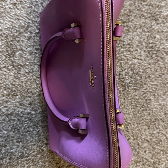 Kate Spade Purple Satchel Bag with Gold Hardware - Picture 3 of 4